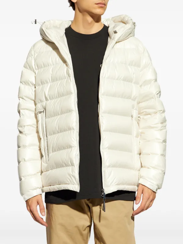 Moncler Drawstring Hood Down Jacket White FARFETCH HK