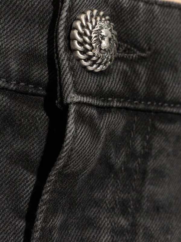 Balmain ダメージ スリムジーンズ | ブラック | FARFETCH JP