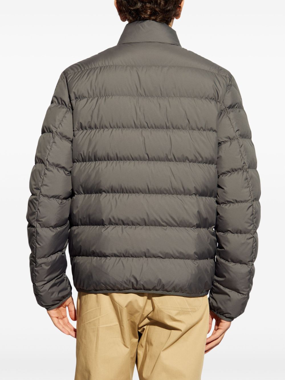 Moncler Donsjack met logopatch Grijs