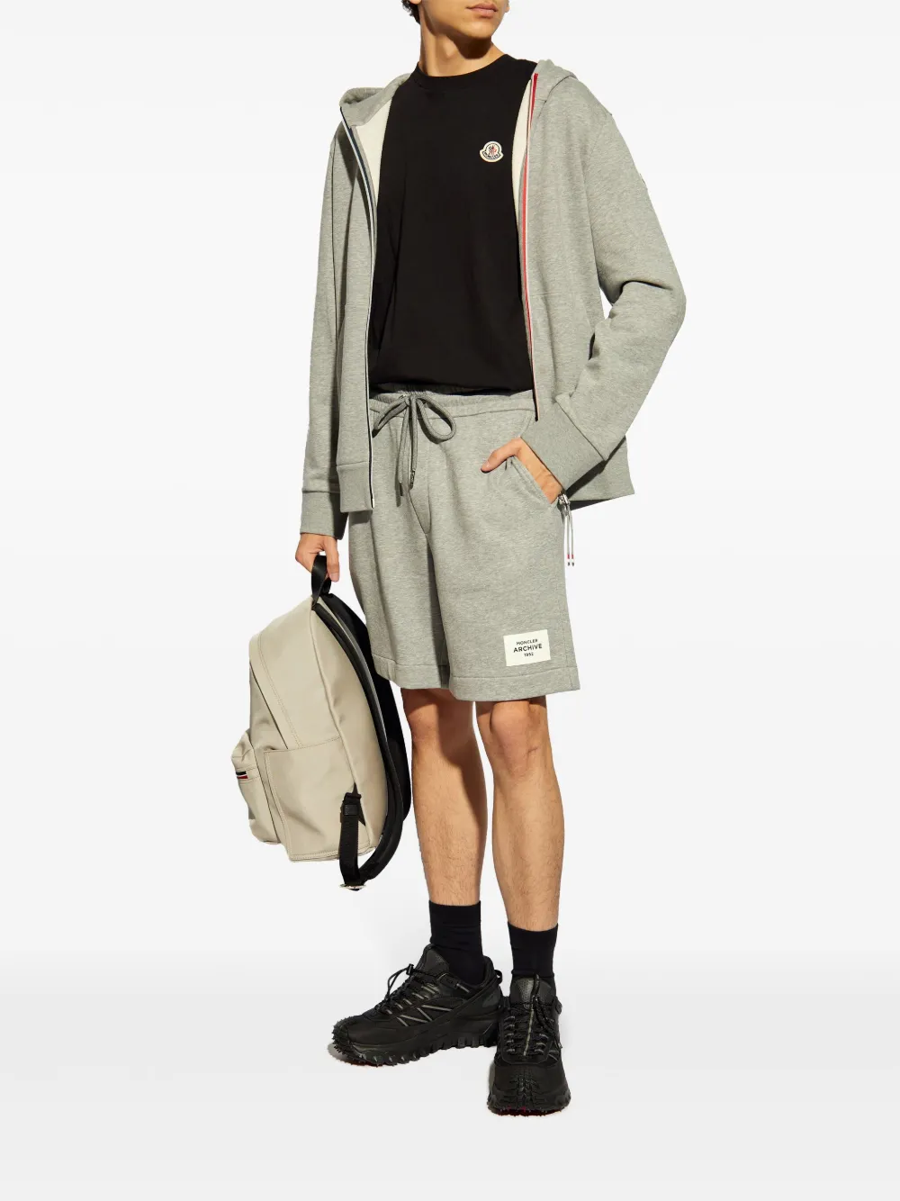 Moncler Drie katoenen T-shirts - Zwart