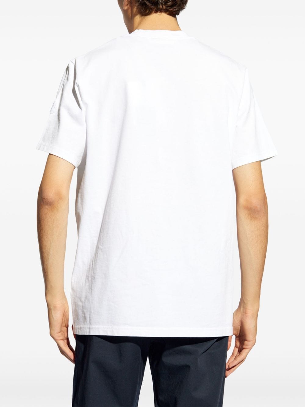 Shop Moncler Logo-print Cotton T-shirt In White