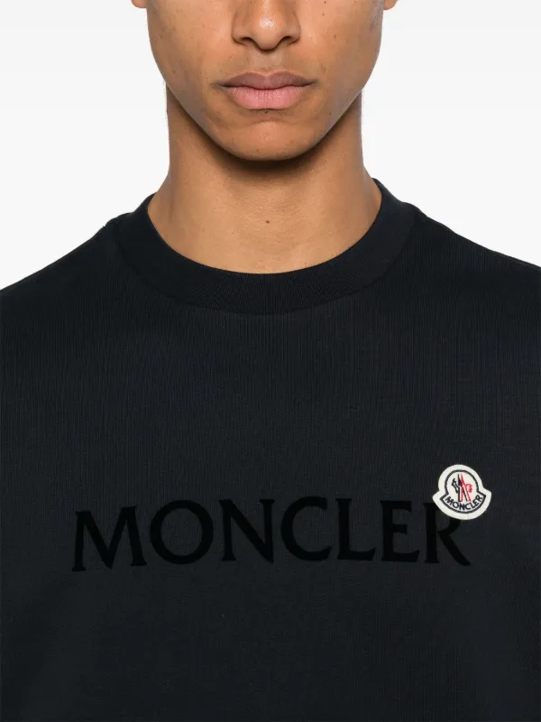 Moncler ロゴスウェットシャツ Moncler ロゴ スウェットシャツ | ブルー | FARFETCH JP