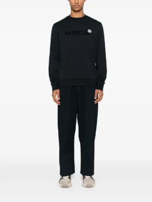 【VIPセール】MONCLER スウェットシャツ Moncler ロゴ スウェットシャツ | ブルー | FARFETCH JP