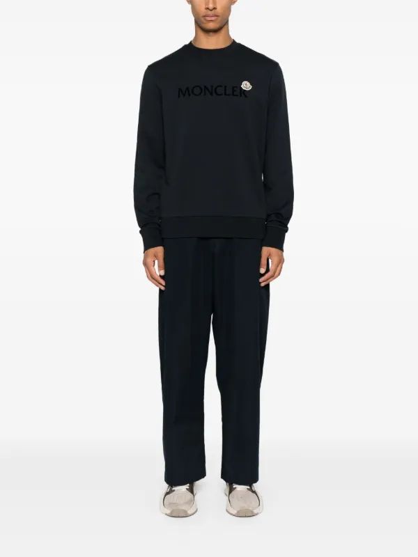 Moncler ロゴスウェットシャツ Moncler ロゴ スウェットシャツ | ブルー | FARFETCH JP