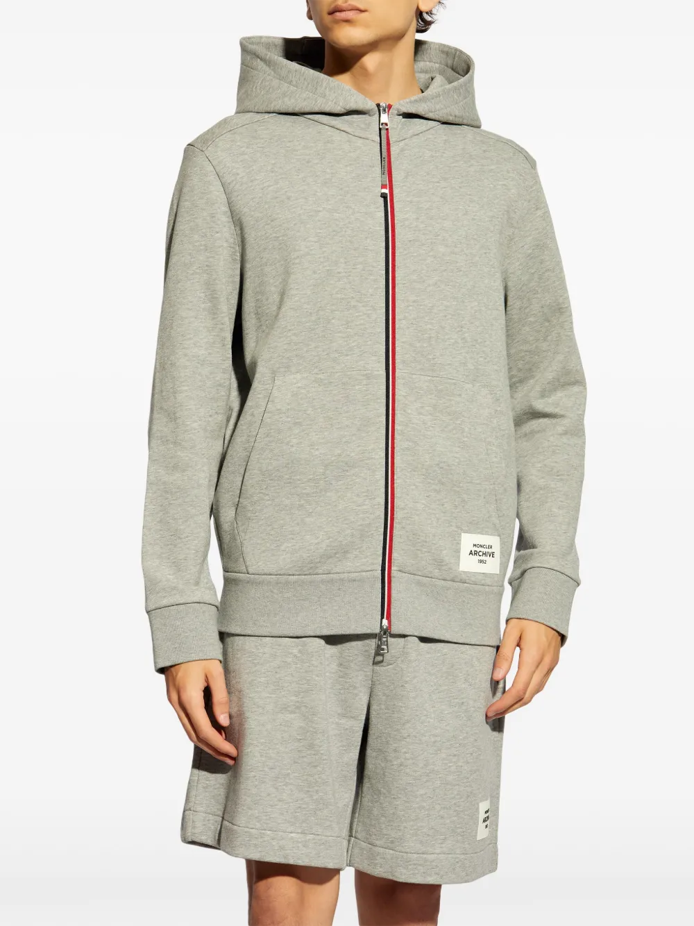 Moncler Hoodie met contrasterende afwerking Grijs