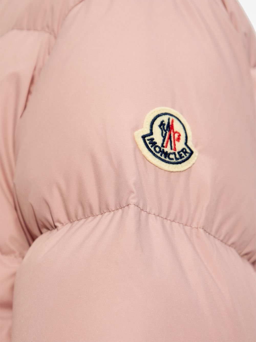 Shop Moncler Padded Down Puffer Jacket In Pink