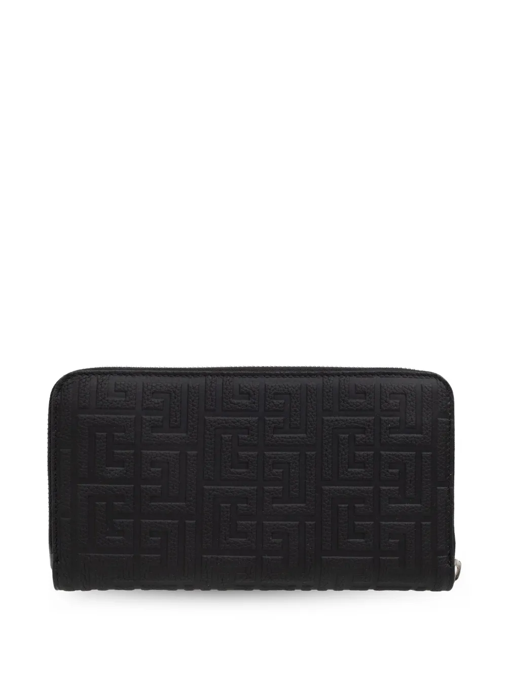 Balmain Leren portemonnee met logoprint - Zwart