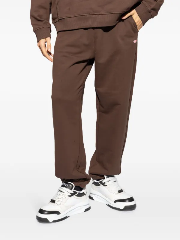 Diesel logo-patch Cotton Track Pants | Brown | FARFETCH IN