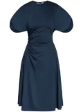 Victoria Beckham draped-detail midi dress - Blue