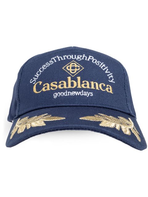 Casablanca gorra con eslogan bordado