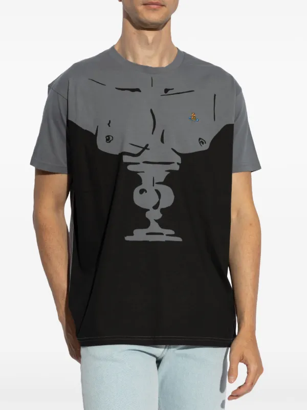 Tシャツ・カットソー Vivienne Westwood Dark Grey Cotton T-Shirt Vivienne Westwood Drawn Orb Logo T Shirt Black | Mainline