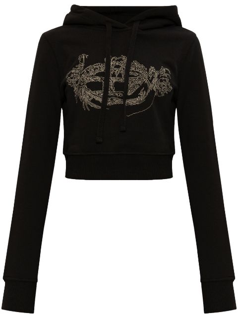 Diesel logo-print cropped hoodie Women