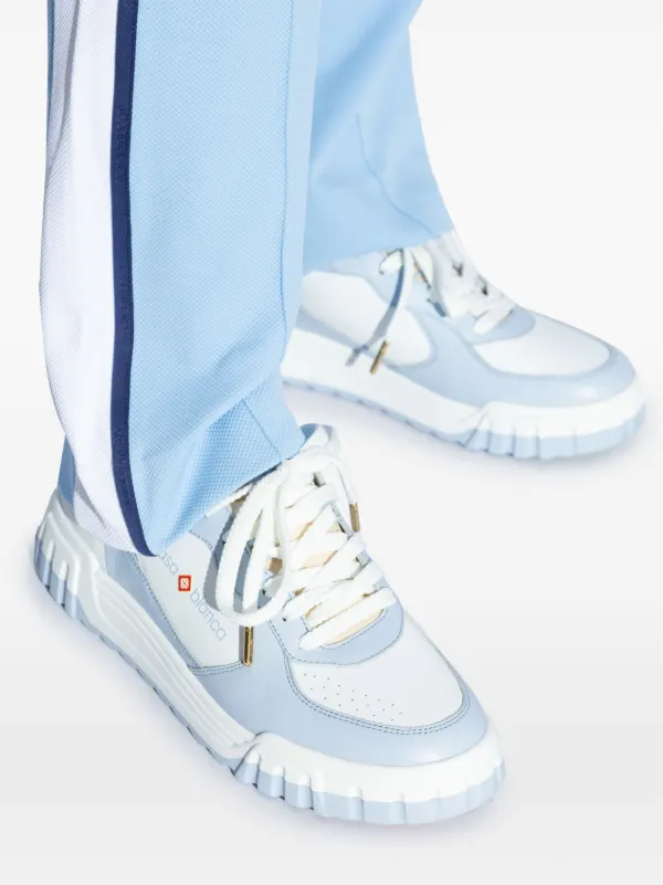 Casablanca Court Panelled Sneakers | Blue | FARFETCH JO