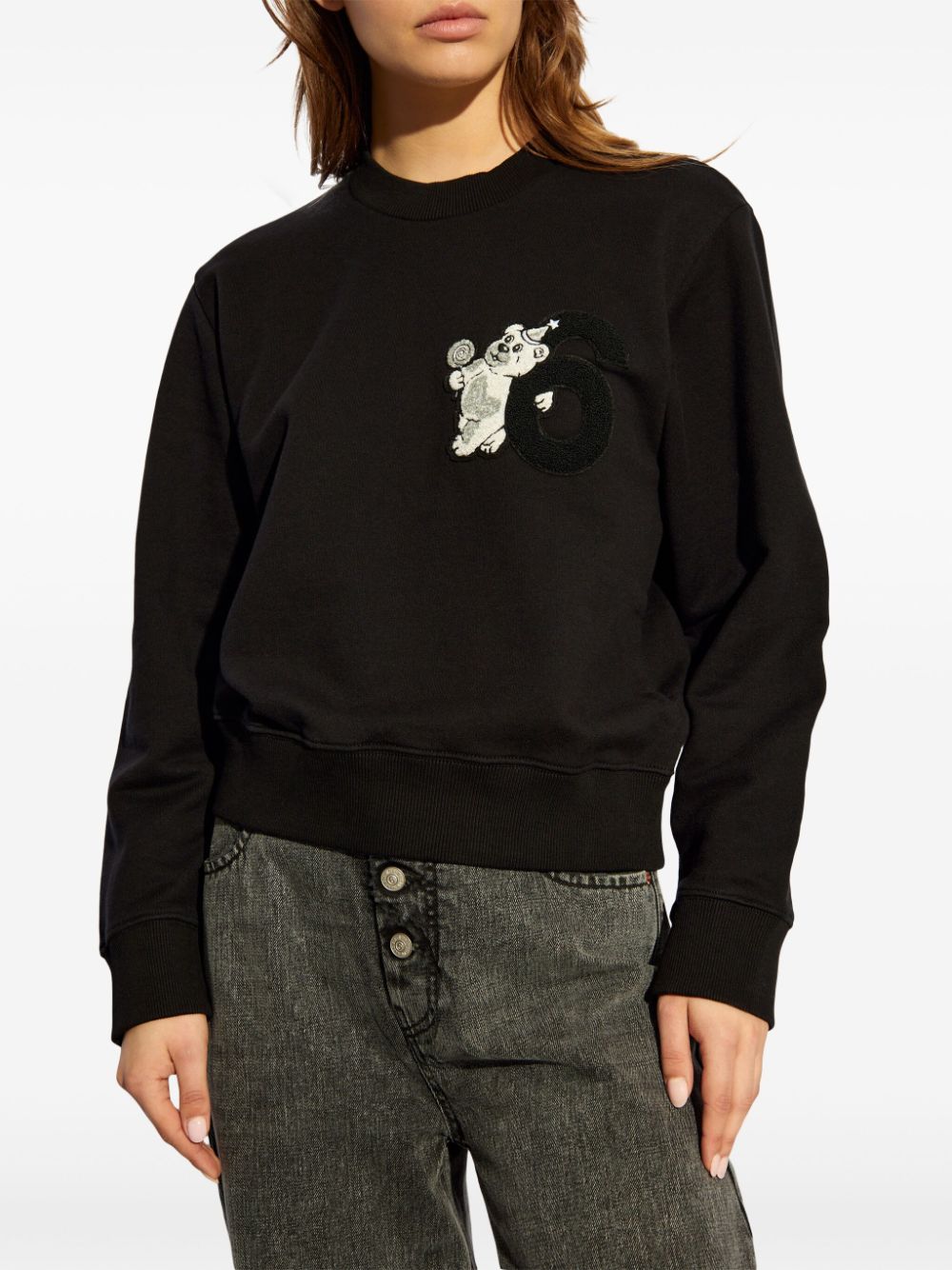 MM6 Maison Margiela bear-patch cotton sweatshirt Women