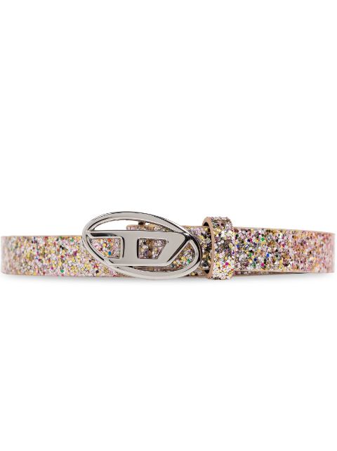 Diesel B-1dr logo-buckle belt Women