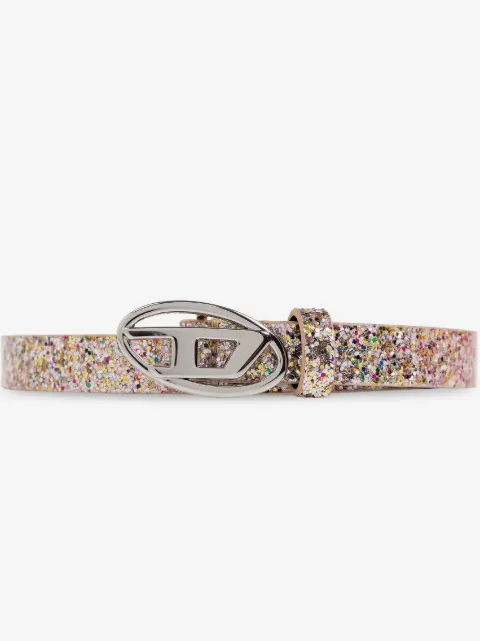Diesel B-1dr logo-buckle belt