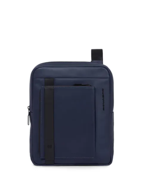 PIQUADRO logo-embossed leather backpack