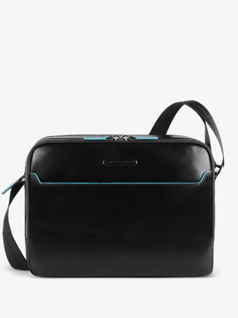 PIQUADRO Zaino Hall in pelle con placca logo