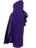Solace London Nala draped midi dress - Purple