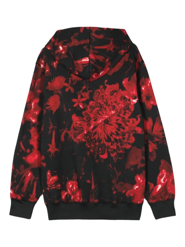 Alexander McQueen Wax Flower Hoodie | Black | FARFETCH
