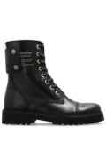 Zadig&Voltaire lace-up leather combat boots - Black