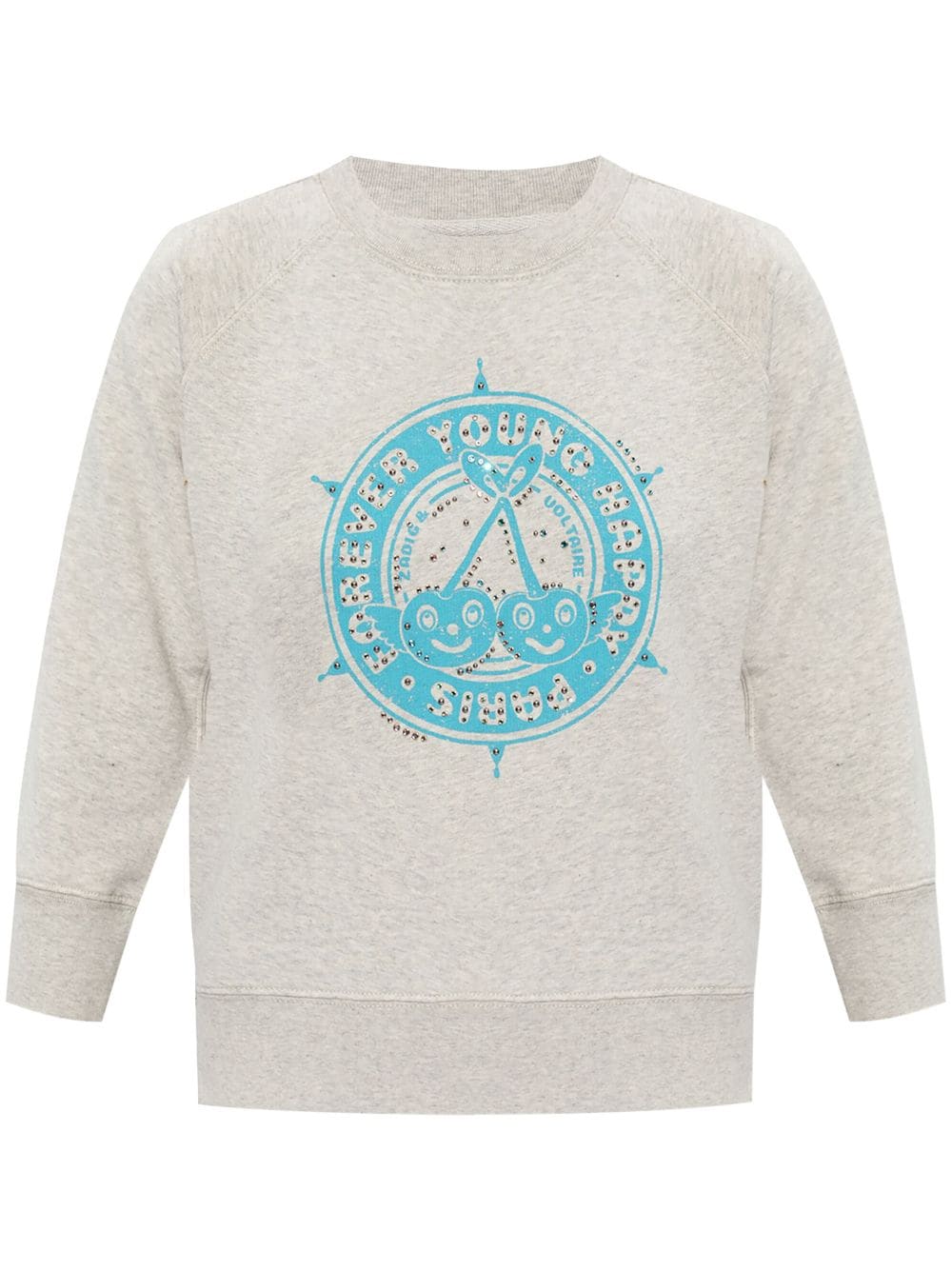 Zadig & Voltaire Cameron Graphic Print Sweatshirt In Grey
