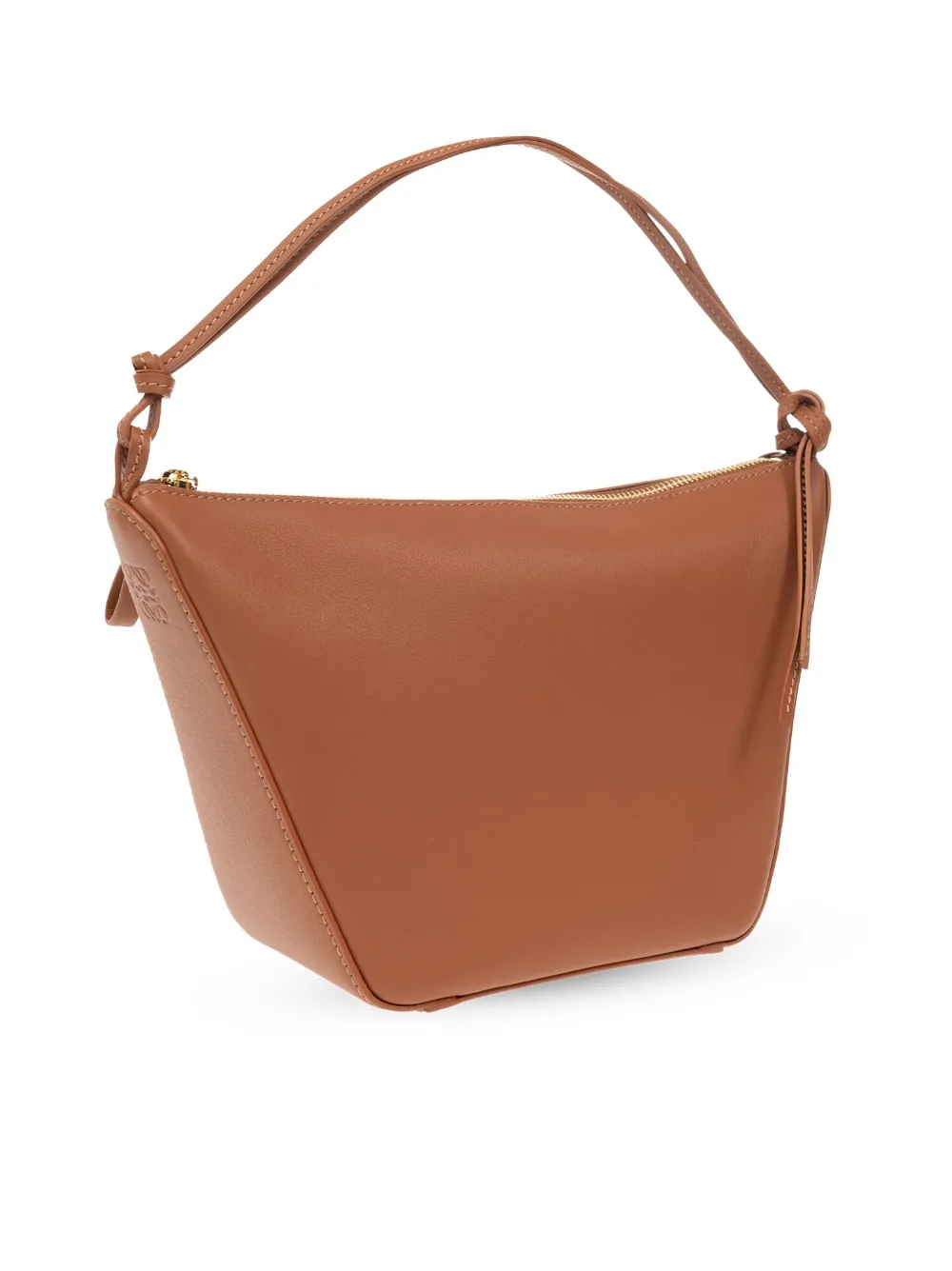 Loewe Mini Hammock Hobo Bag In Classic Calfskin In Braun