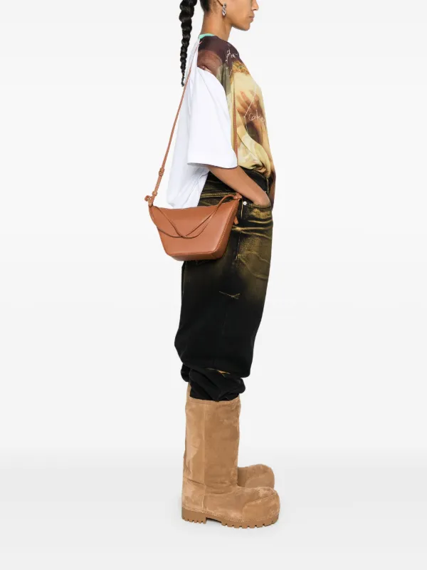 LOEWE ハンモック ショルダーバッグ ミニ | ブラウン | FARFETCH JP