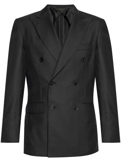 Brioni notched lapels double-breaster cashmere blazer