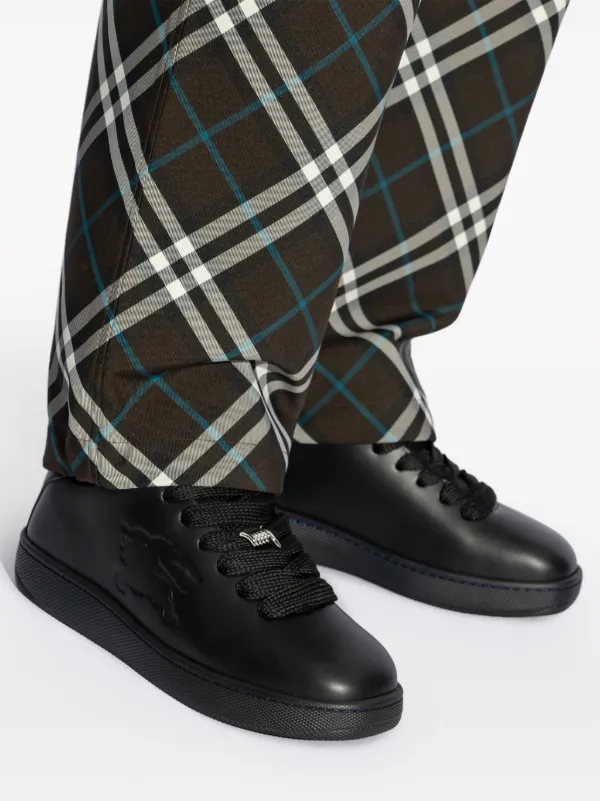 BURBERRY レザーブラックスニーカー Burberry レザースニーカー | ブラック | FARFETCH JP