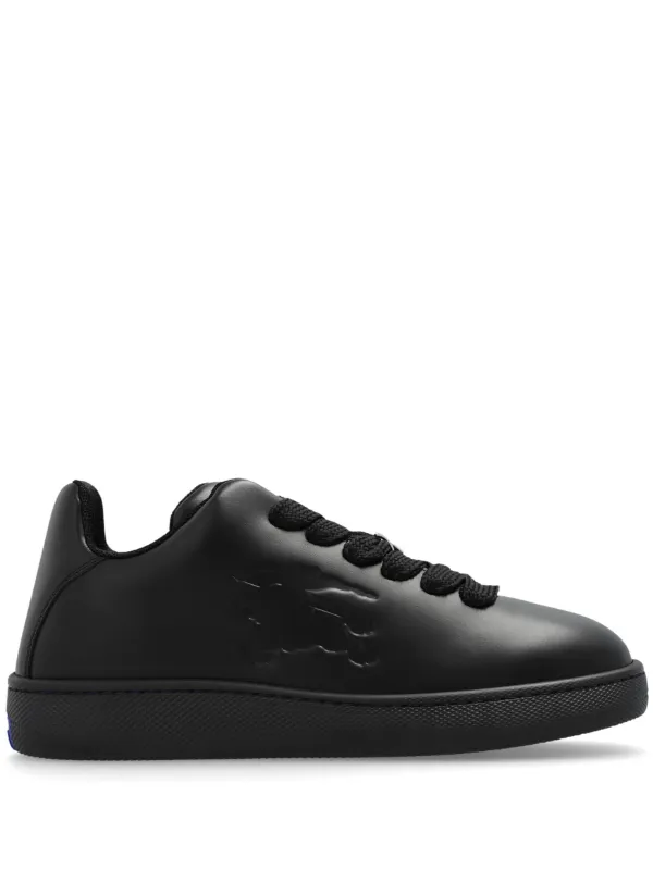 Burberry Twisted Metal Detail Leather Sneakers Black FARFETCH PL