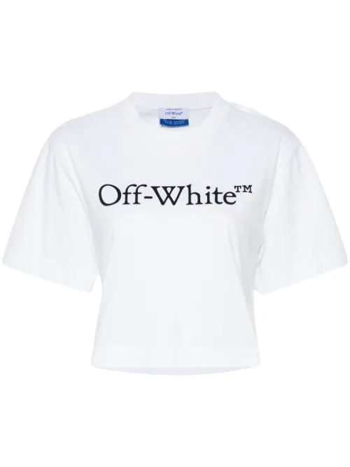 T-shirt crop à logo imprimé - Off-White - Modalova