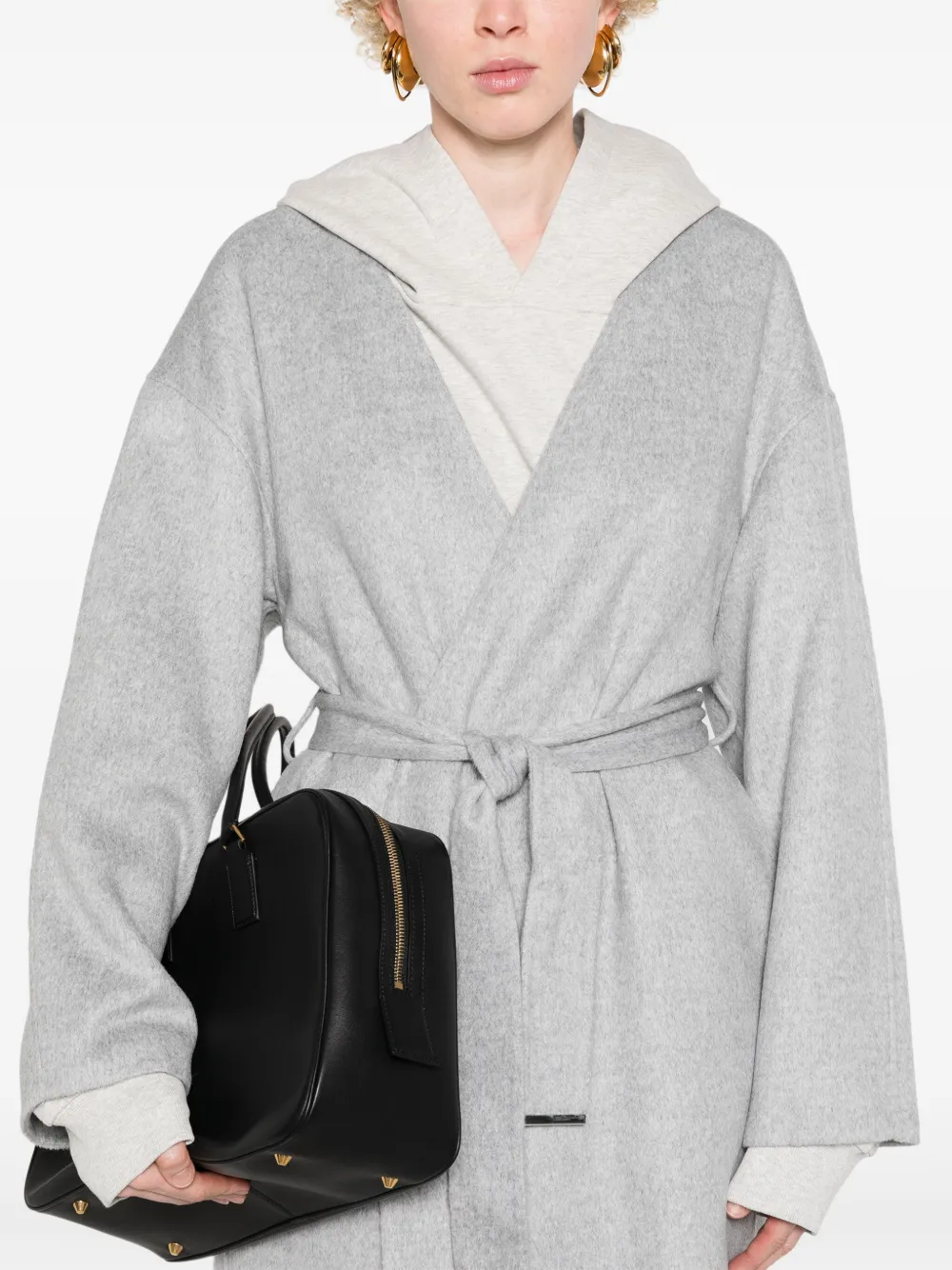 Calvin klein wrap belted coat clearance
