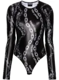 Versace Jeans Couture Chain Couture-print bodysuit - Black