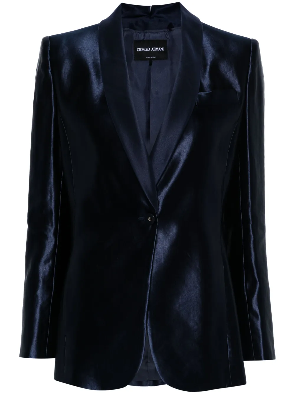Giorgio Armani Blazer Aus Satin Blau FARFETCH DE