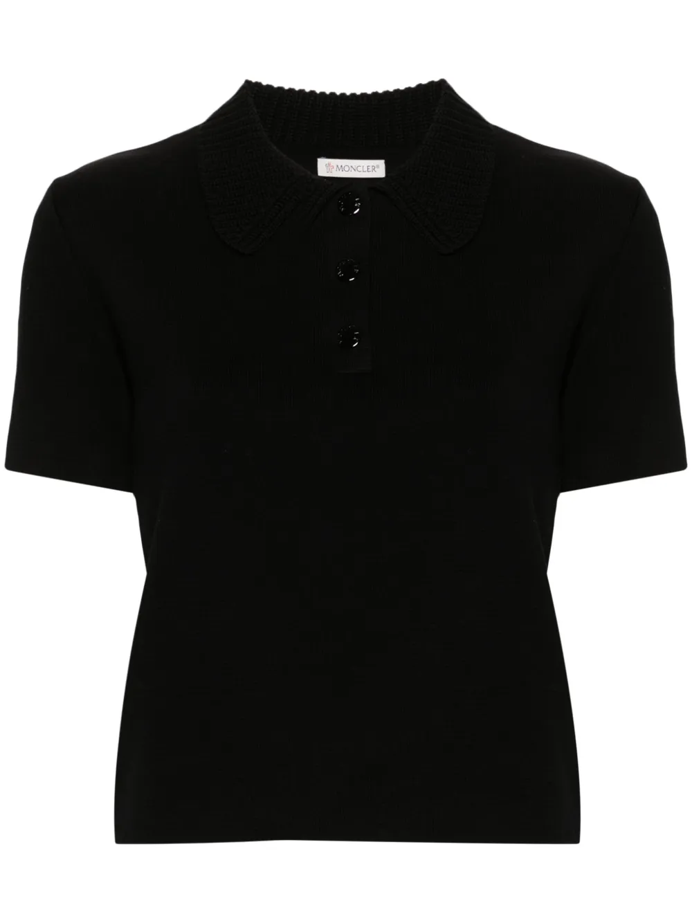Moncler Polotrui met logo-applicatie Zwart