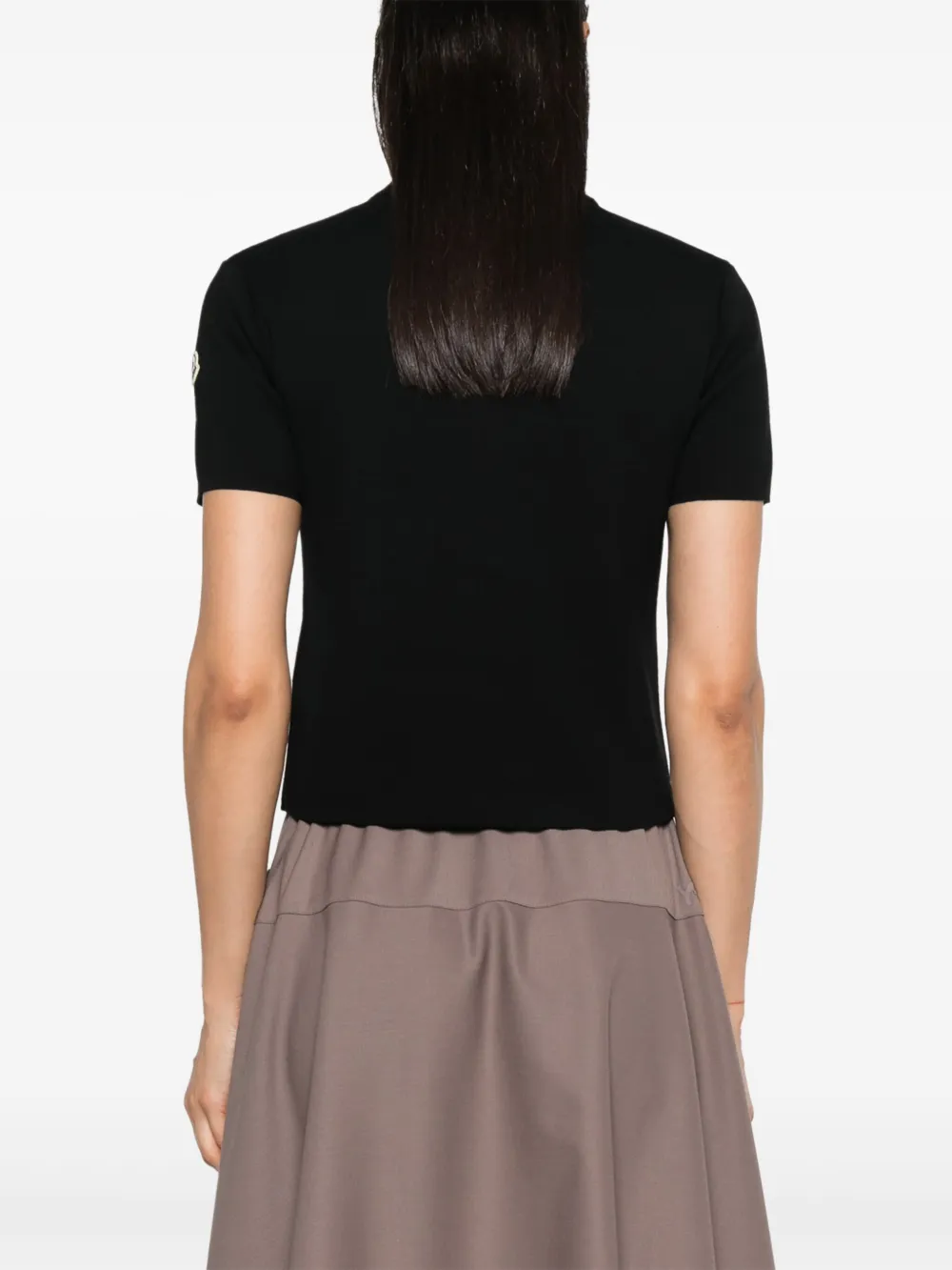 Moncler Polotrui met logo-applicatie Zwart
