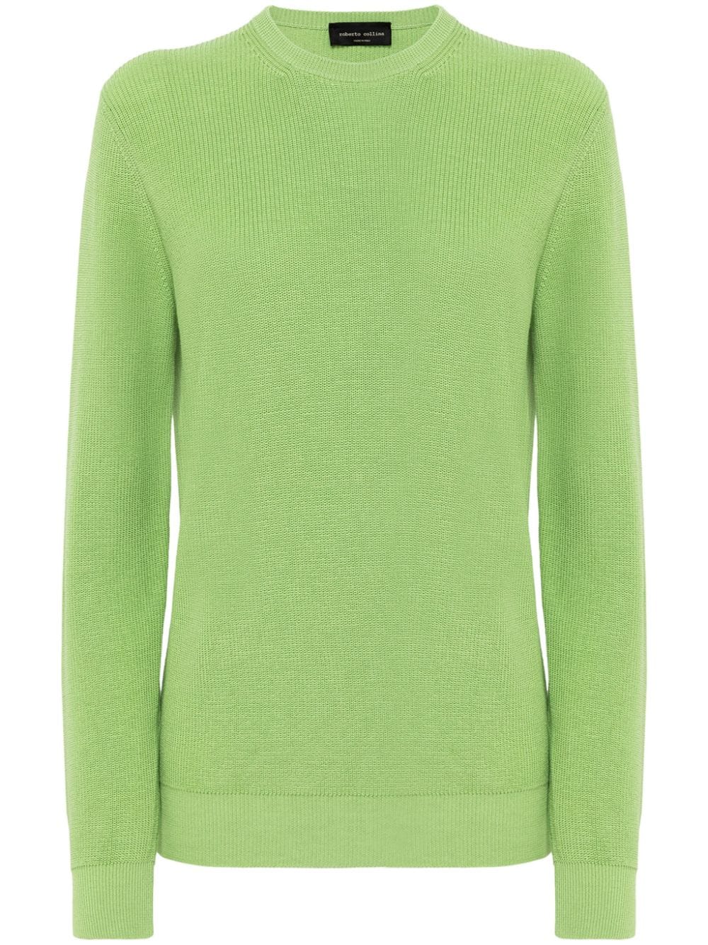 Roberto Collina Crew-neck Cotton Jumper In Green