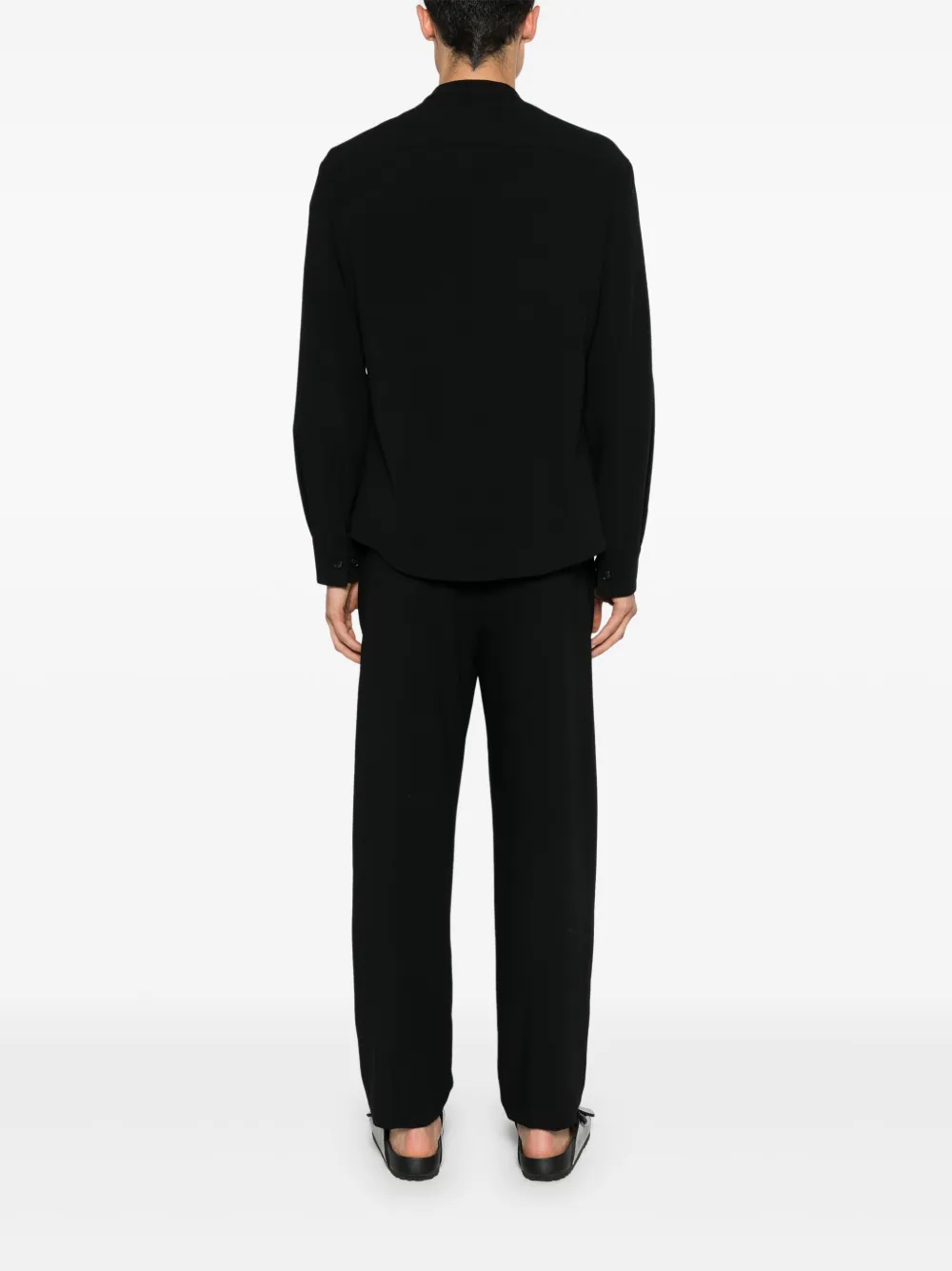 Giorgio Armani Wollen jack en broek set Zwart