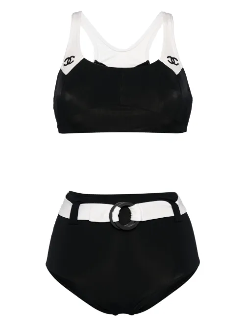 Bikini ceinturée à taille haute (années 1990-2000) - CHANEL Pre-Owned - Modalova