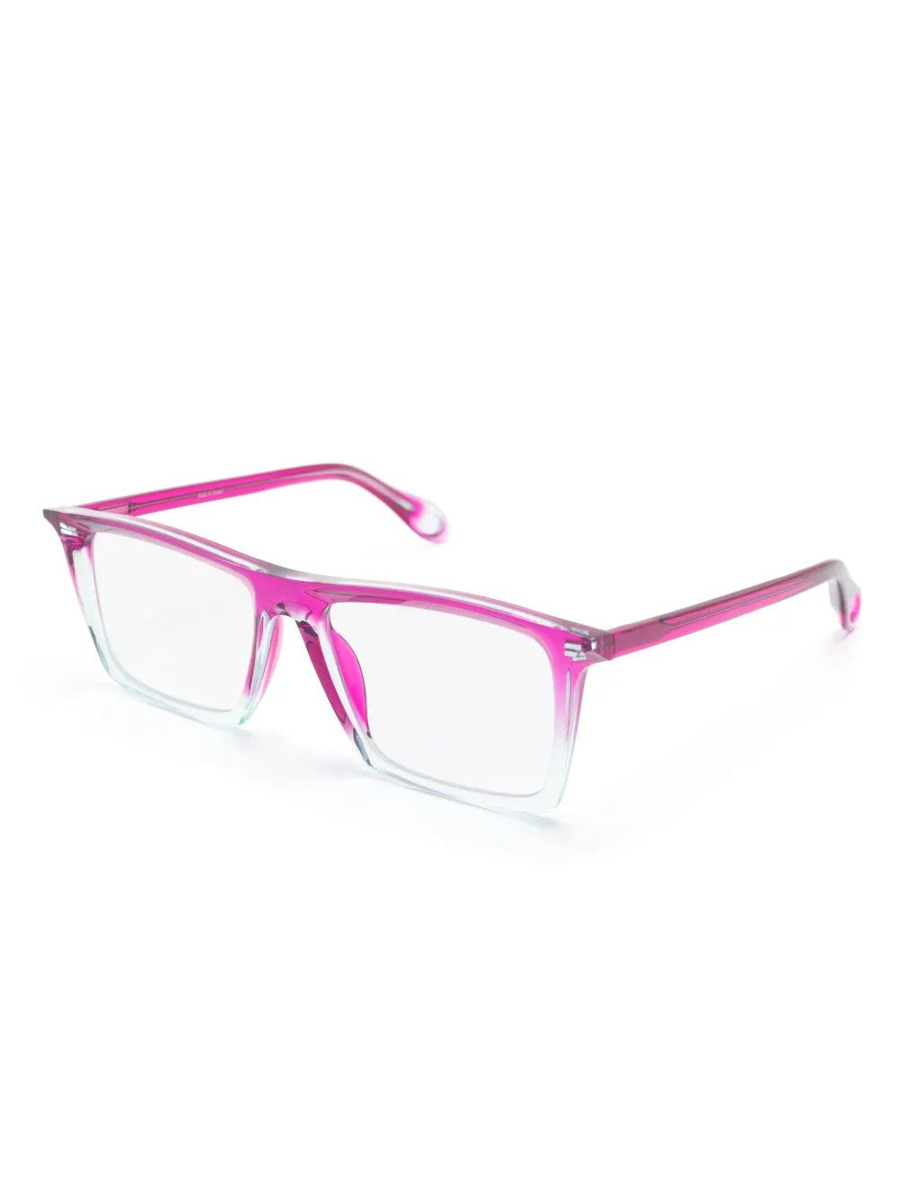 Theo Eyewear Ombré bril met rechthoekig montuur - Roze