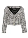 Alessandra Rich checked lurex tweed jacket - Black