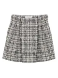 Alessandra Rich checked lurex tweed skirt - Black