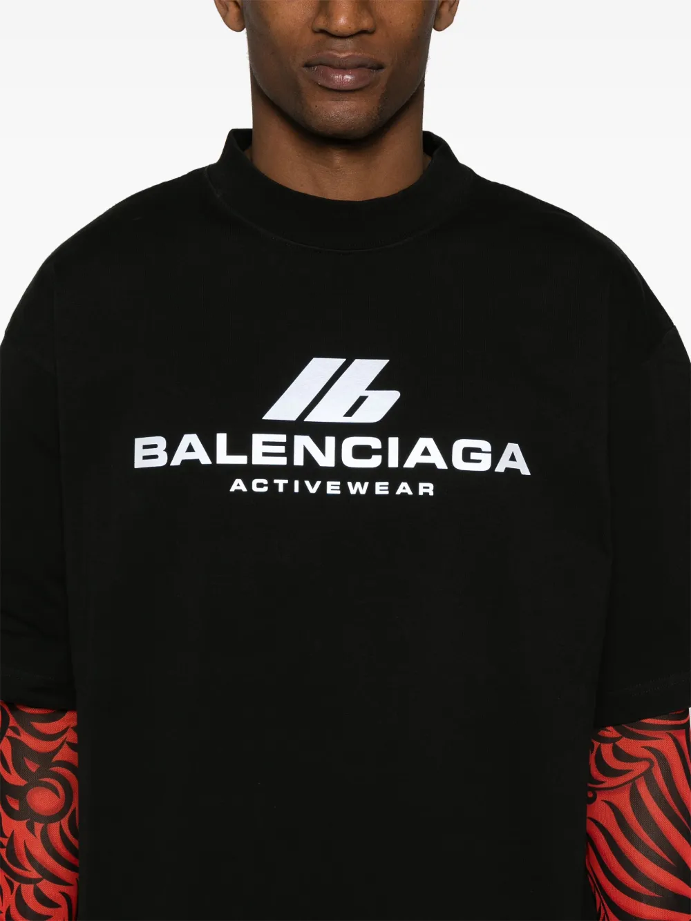 Affordable Balenciaga reflective-logo cotton T-shirt Women