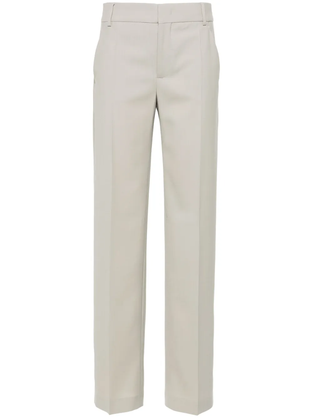 pressed-crease trousers