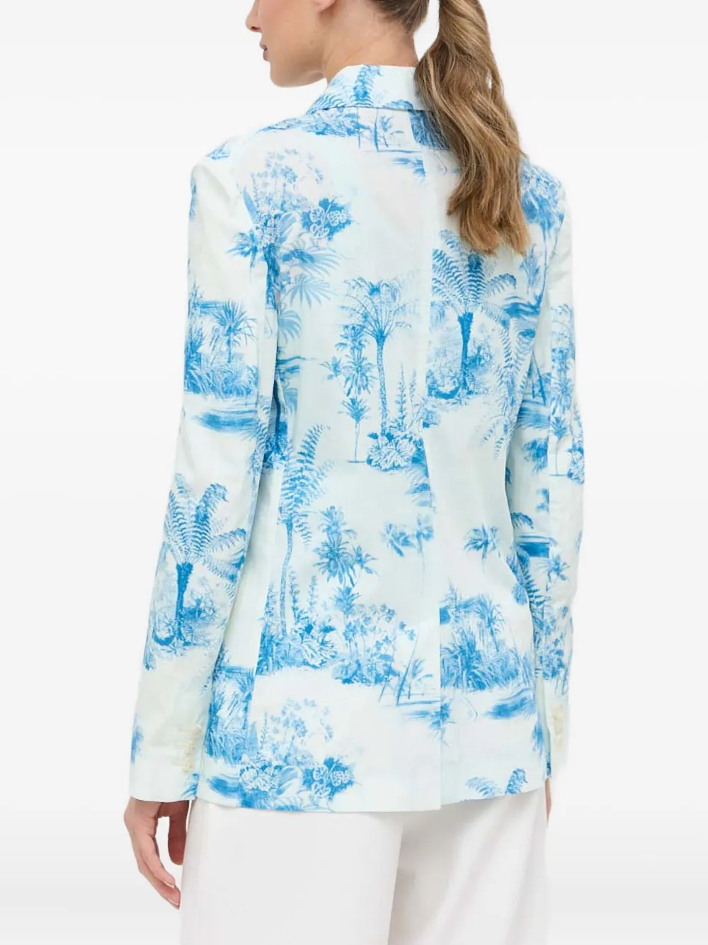RED Valentino Blazer met knopen en print Blauw