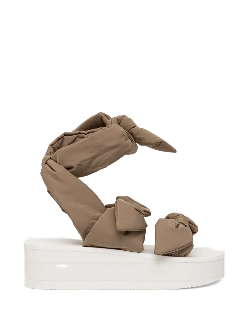 RED(V) Sandalen met plateauzool en strik Beige