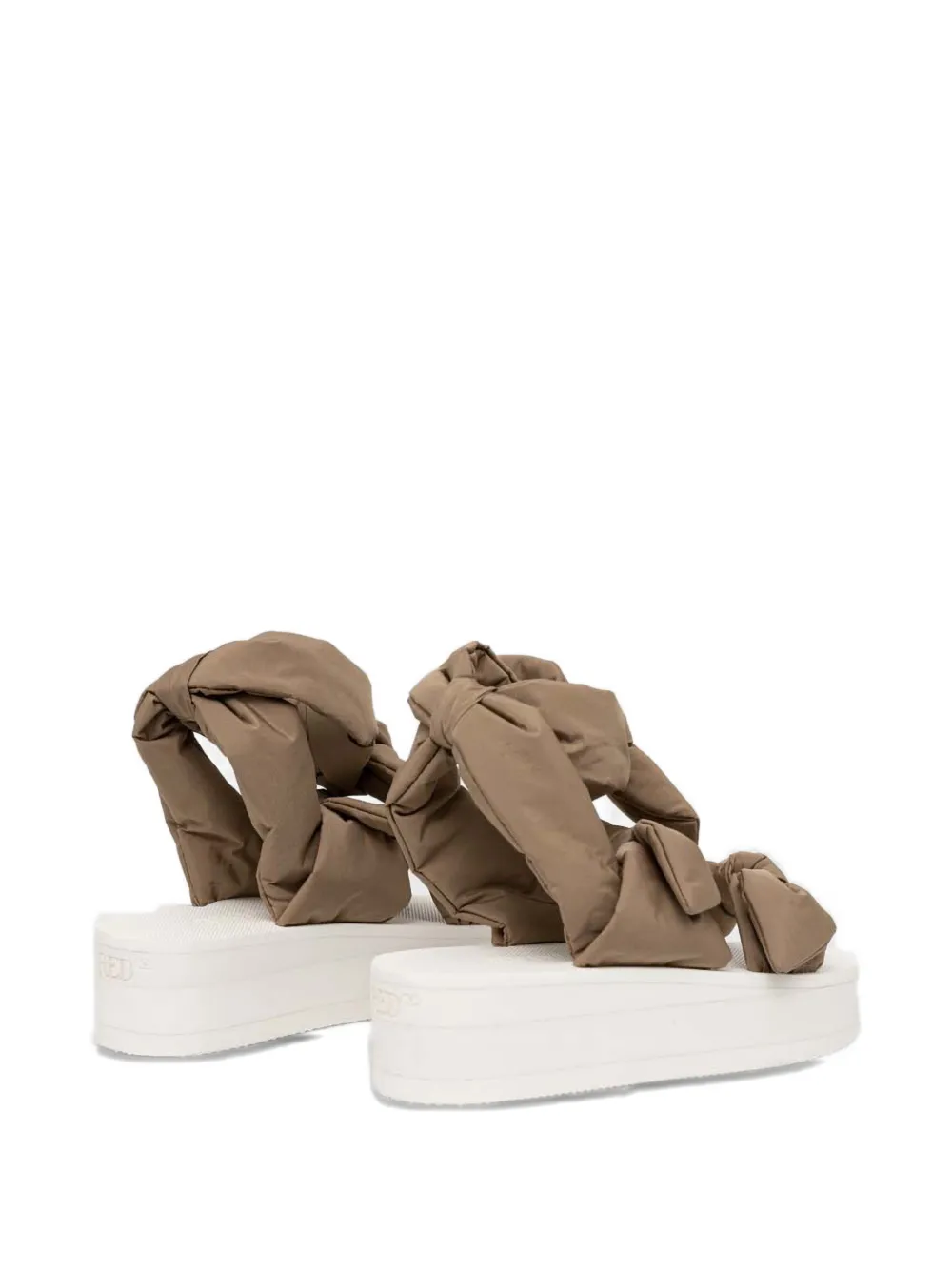 RED(V) Sandalen met plateauzool en strik Beige
