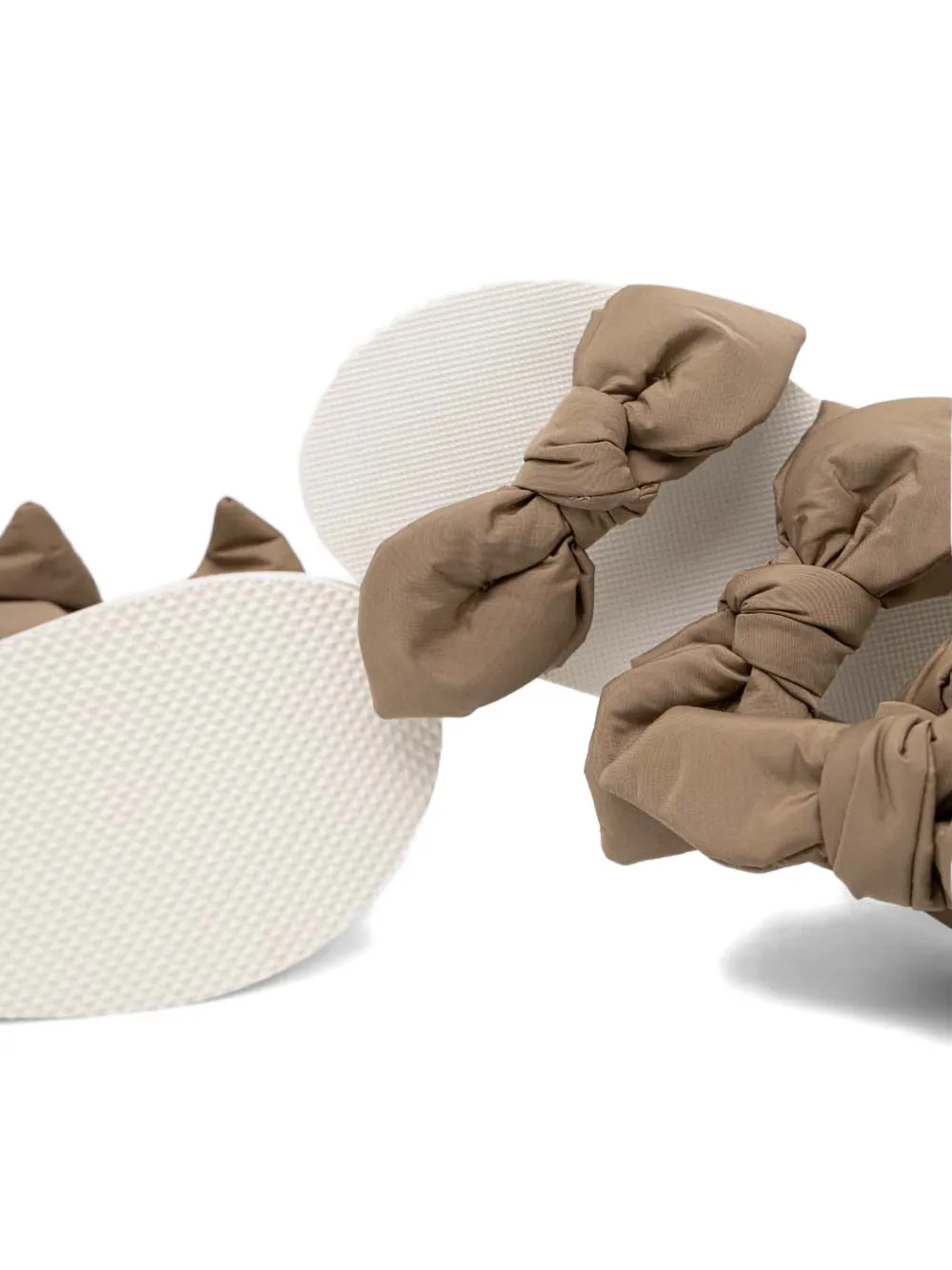 RED(V) Sandalen met plateauzool en strik Beige