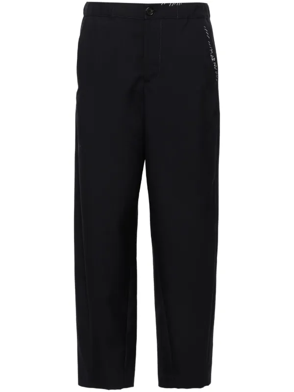 Marni Virgin Wool Tapered Trousers in Blue